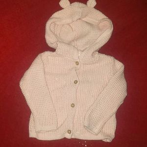 Carters pink sweater 12 mos